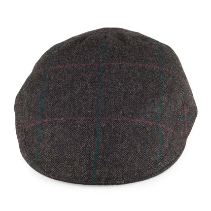 Casquette Plate en Tweed à Chevrons Kinloch marron OLNEY