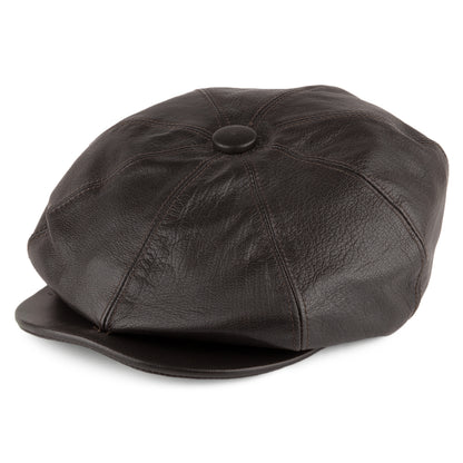 Casquette Gavroche en Cuir Urban marron OLNEY