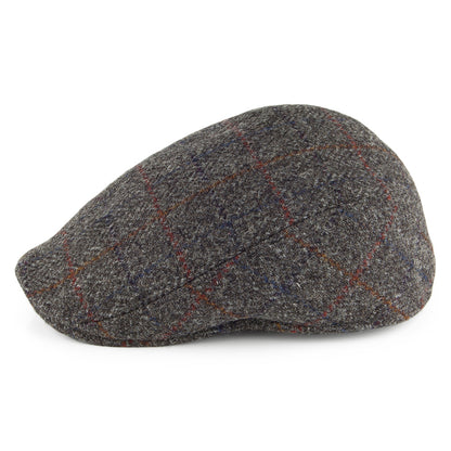 Casquette Plate Ascot en HARRIS TWEED gris CRAMBES