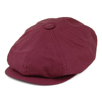 Casquette Gavroche en Lin Gatsby bordeaux DENTON
