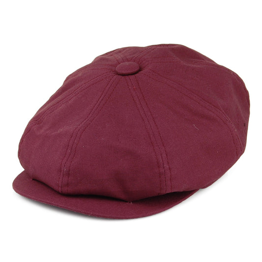 Casquette Gavroche en Lin Gatsby bordeaux DENTON