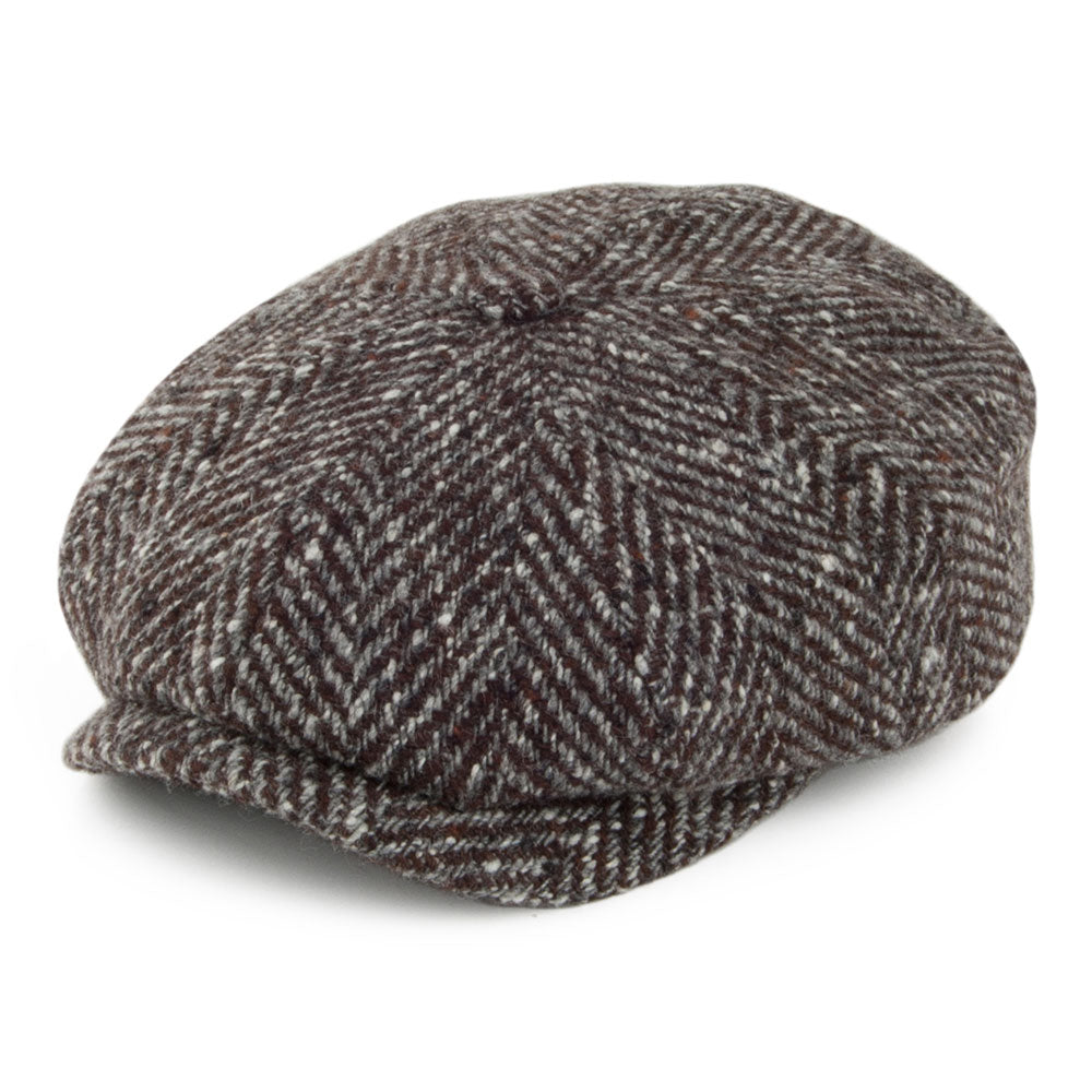 Casquette Gavroche en Laine Hatteras marron-gris STETSON