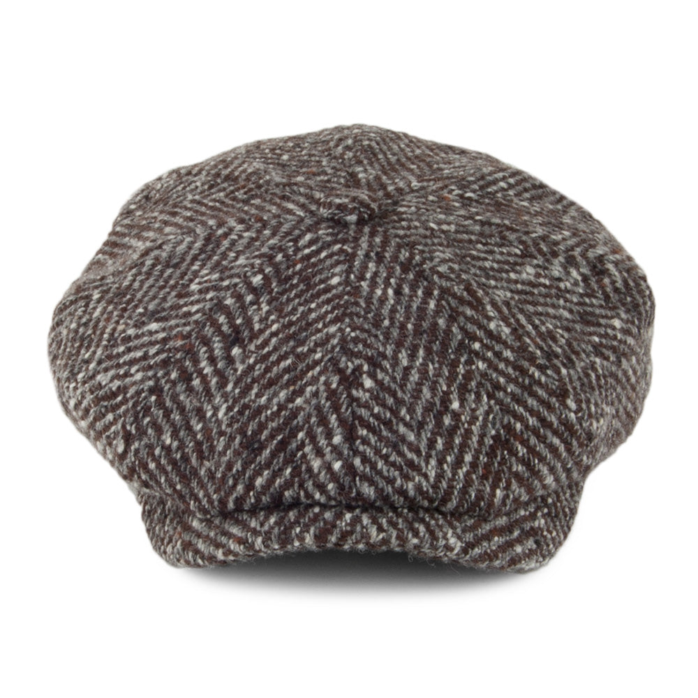 Casquette Gavroche en Laine Hatteras marron-gris STETSON