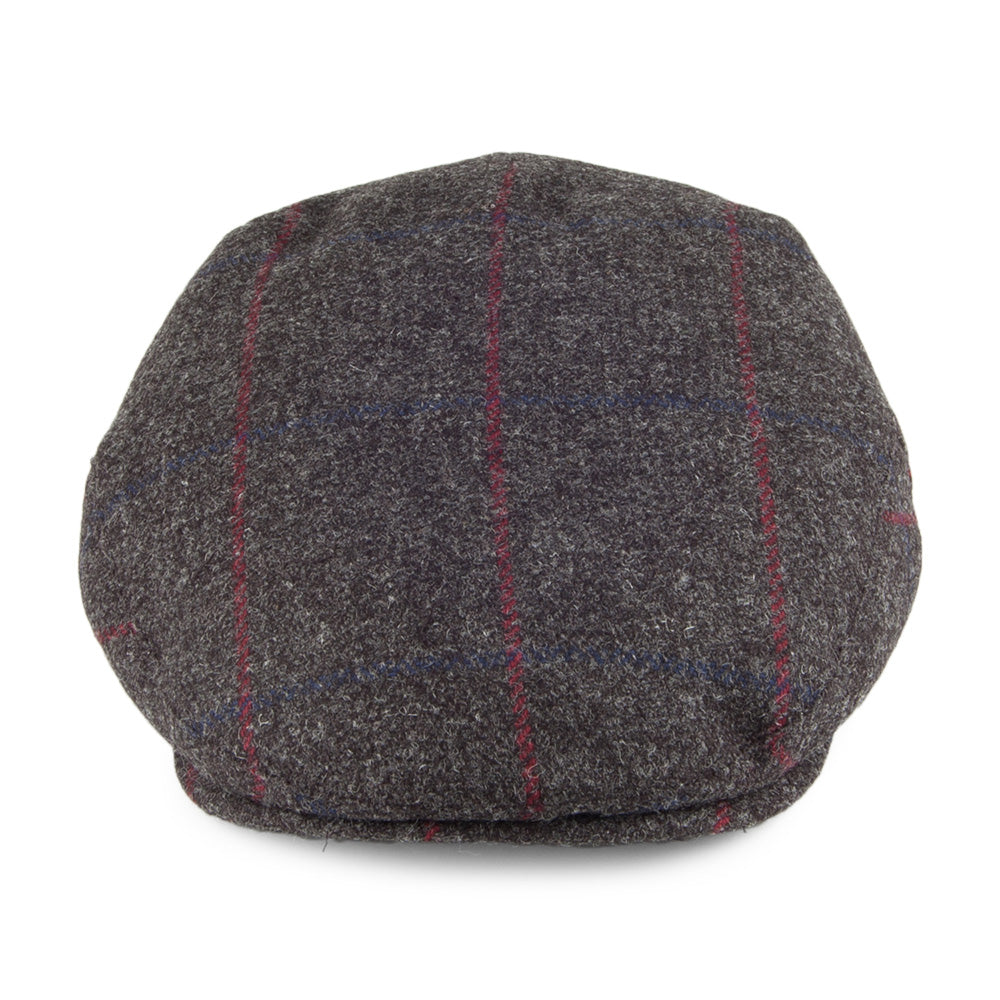 Casquette Plate en Tweed Balmoral Country anthracite CHRISTYS