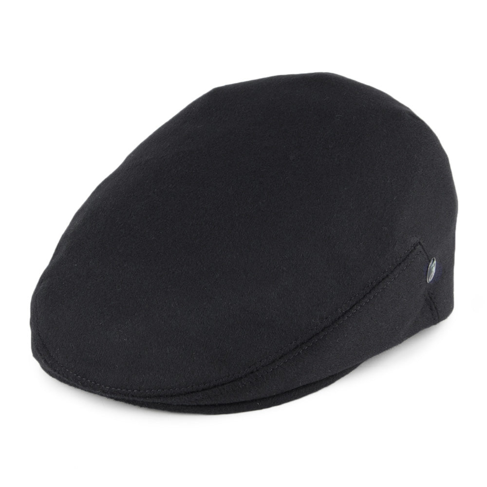 Casquette Plate en Pur Cachemire noir CITY SPORT