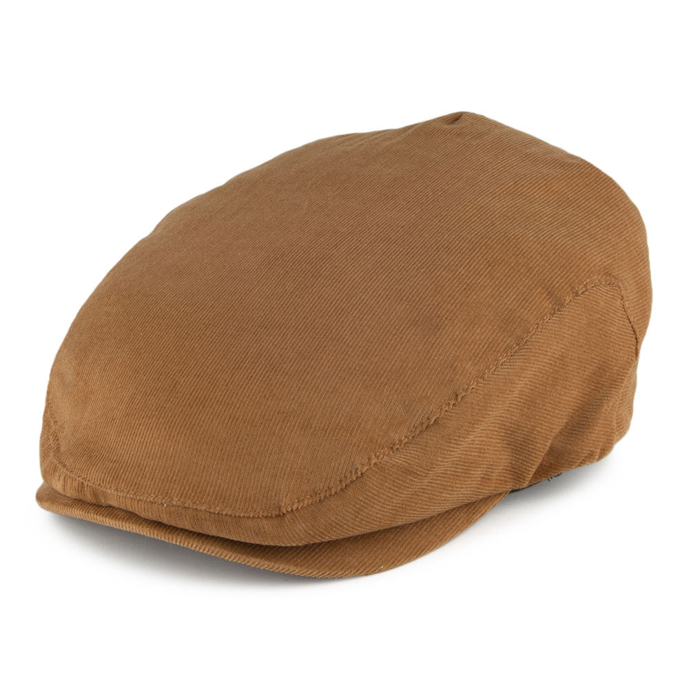 Casquette Plate en Velours Côtelé Hooligan beige sable BRIXTON