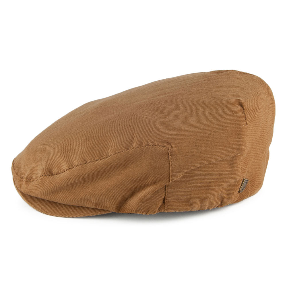 Casquette Plate en Velours Côtelé Hooligan beige sable BRIXTON