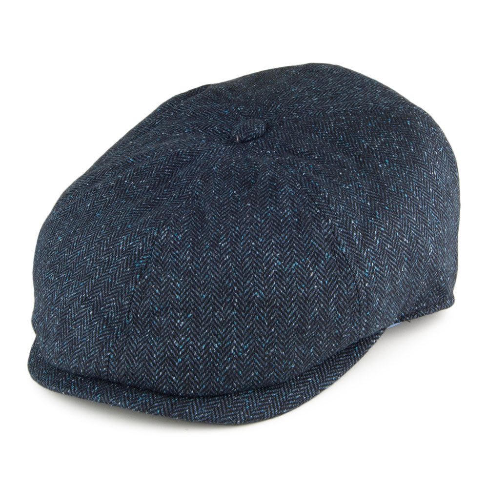 Casquette Gavroche en Soie Mélangée Hudson bleu FAILSWORTH
