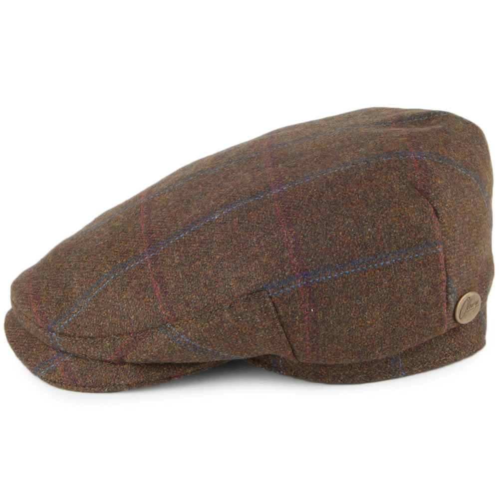 Casquette Plate à Carreaux Ludlow vert OLNEY