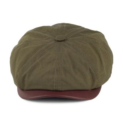 Casquette Gavroche en Coton Ciré Hatteras olive STETSON