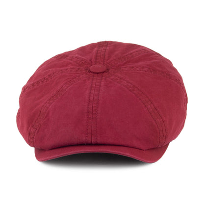 Casquette Gavroche en Coton Bio Délavé Hatteras bordeaux STETSON