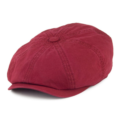 Casquette Gavroche en Coton Bio Délavé Hatteras bordeaux STETSON