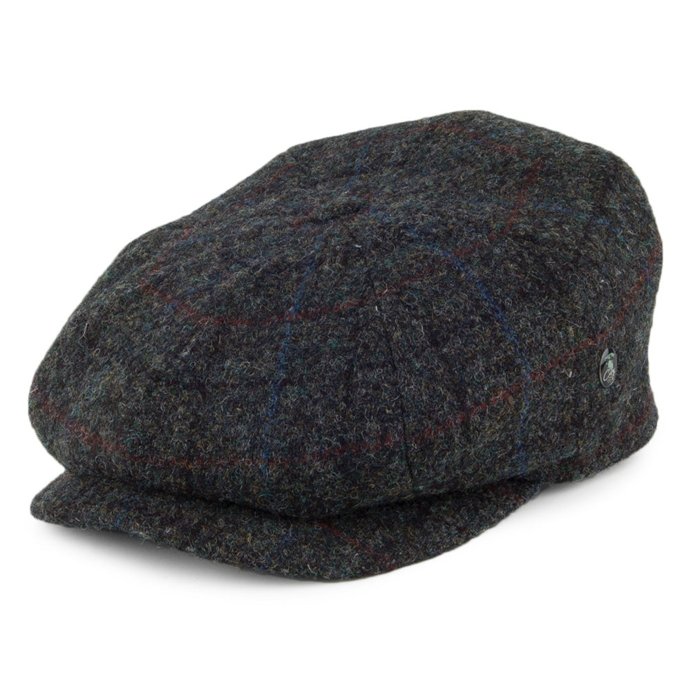 Casquette Gavroche en HARRIS TWEED anthracite CITY SPORT