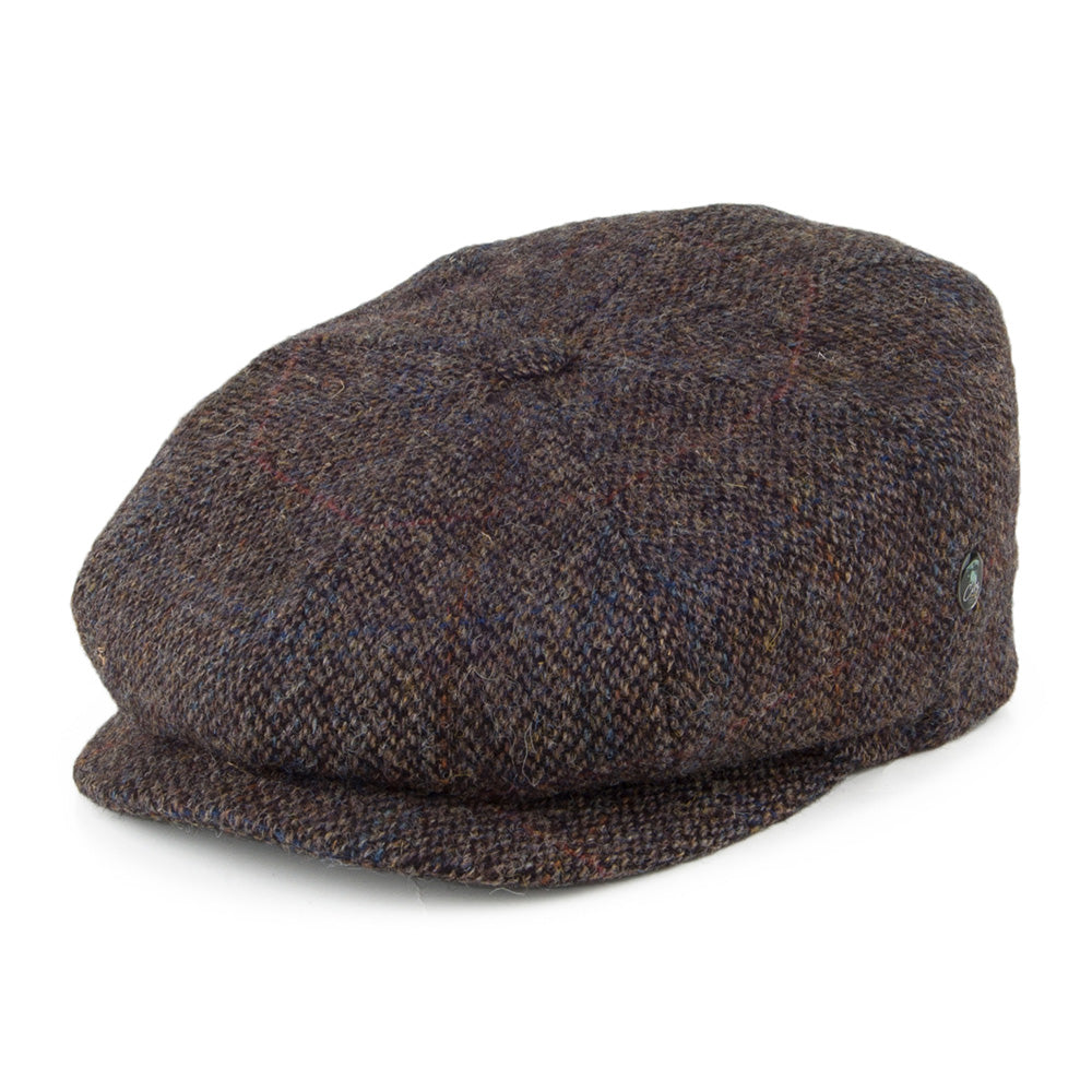Casquette Gavroche en HARRIS TWEED Birdseye gris-marron CITY SPORT