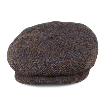 Casquette Gavroche en HARRIS TWEED Birdseye gris-marron CITY SPORT