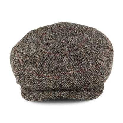 Casquette Gavroche en HARRIS TWEED à Chevrons sauge CITY SPORT