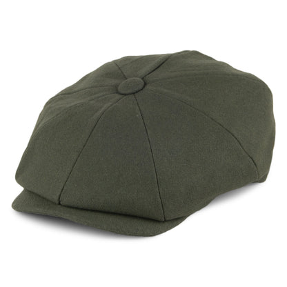 Casquette Gavroche en Laine Melton olive CHRISTYS