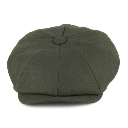 Casquette Gavroche en Laine Melton olive CHRISTYS