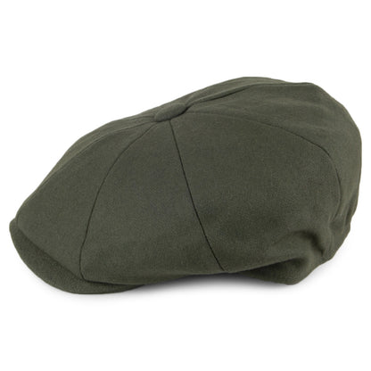 Casquette Gavroche en Laine Melton olive CHRISTYS