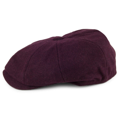 Casquette Gavroche en Laine Melton bordeaux CHRISTYS