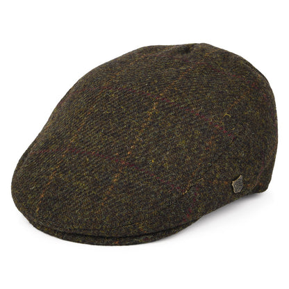 Casquette Plate en HARRIS TWEED à Carreaux Stornoway tourbe FAILSWORTH