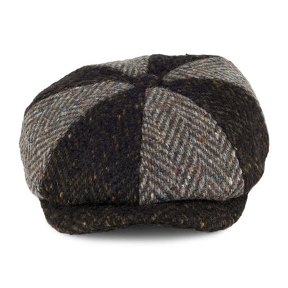 Casquette Gavroche en Tweed du Donegal Magee vert-gris FAILSWORTH