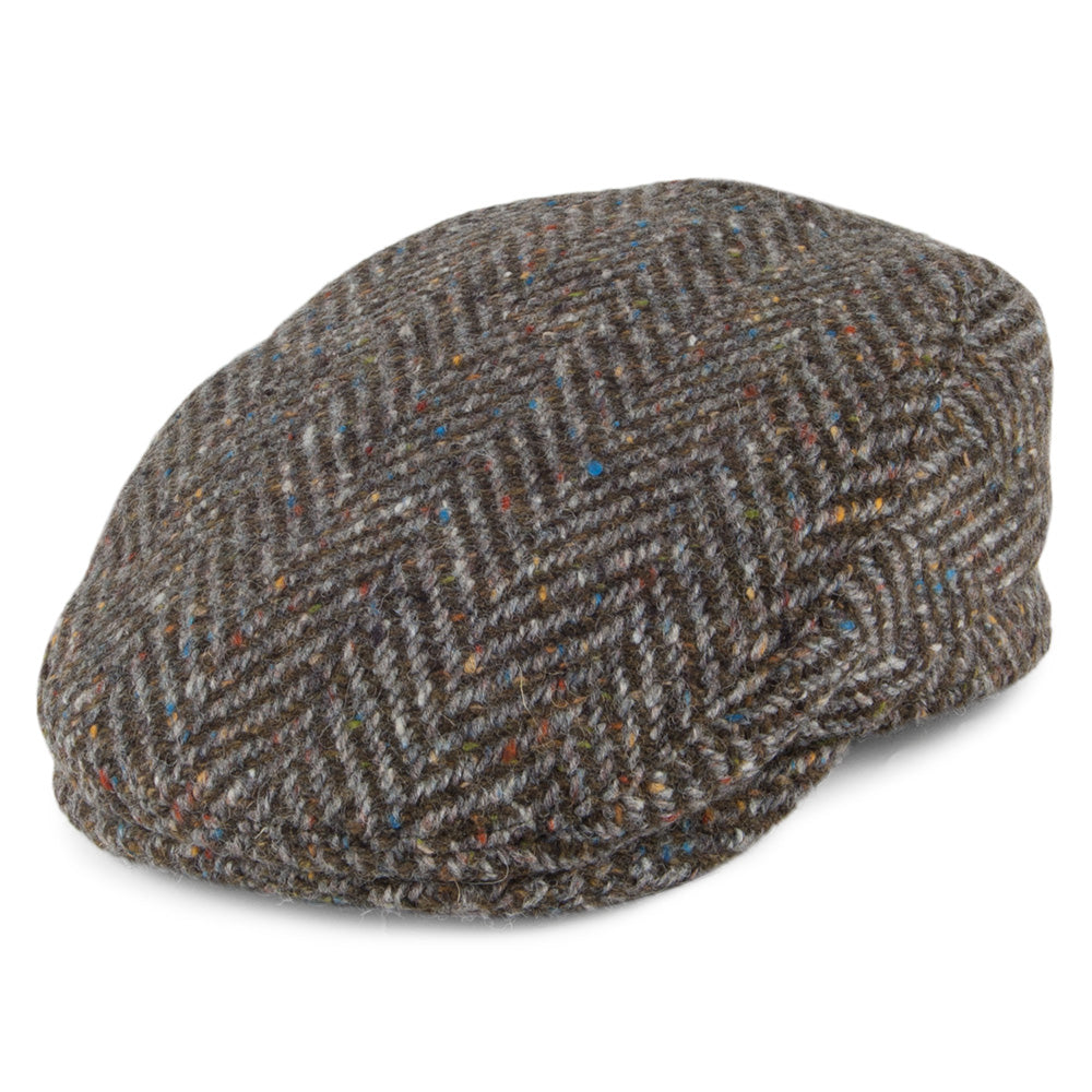 Casquette Plate en Tweed du Donegal Longford tourbe FAILSWORTH