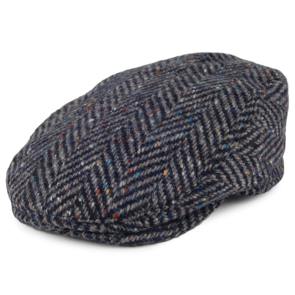 Casquette Plate en Tweed du Donegal Longford mélange de gris FAILSWORTH