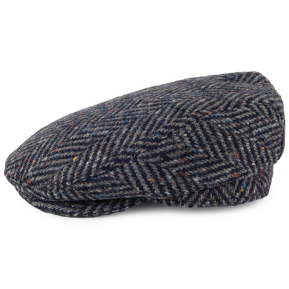Casquette Plate en Tweed du Donegal Longford mélange de gris FAILSWORTH
