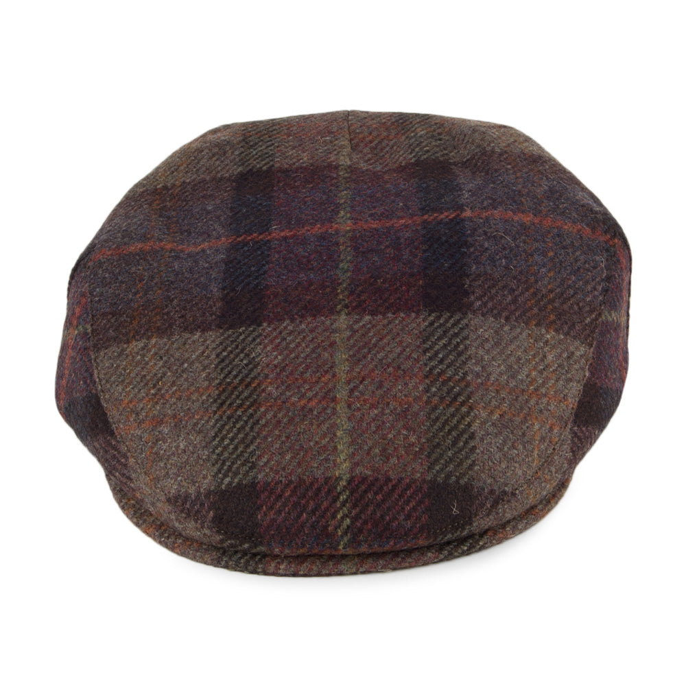 Casquette Plate en Laine Cambridge panaché de marrons FAILSWORTH