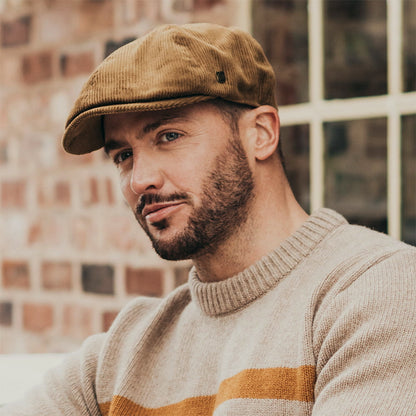 Casquette Gavroche en Velours Côtelé Hudson beige sable FAILSWORTH