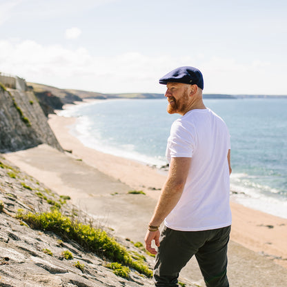 Casquette Plate en Laine Classic bleu marine JAXON & JAMES