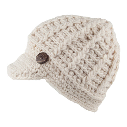 Bonnet à Visière en Crochet Letizia ivoire SCALA