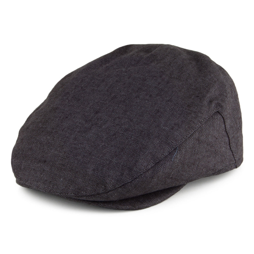 Casquette Plate en Lin Irlandais anthracite FAILSWORTH