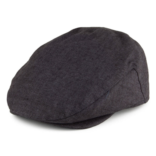 Casquette Plate en Lin Irlandais anthracite FAILSWORTH