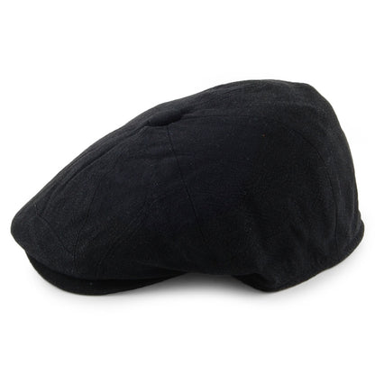 Casquette Gavroche en Lin Épais Alfie noir CHRISTYS