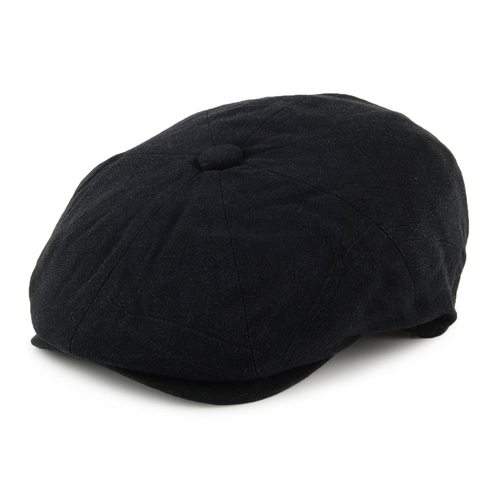 Casquette Gavroche en Lin Épais Alfie noir CHRISTYS