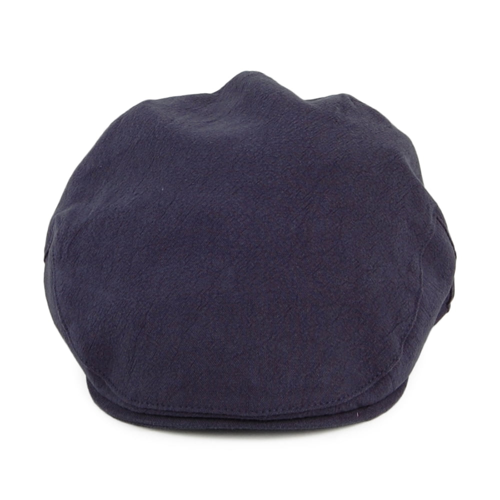 Casquette Plate en Lin et Coton Épais Skye Balmoral bleu marine CHRISTYS