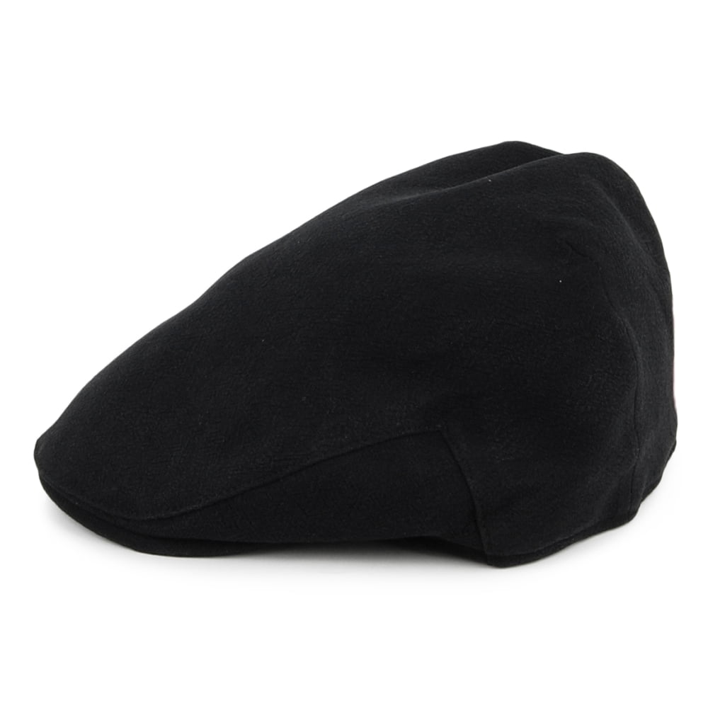 Casquette Plate en Lin et Coton Épais Skye Balmoral noir CHRISTYS