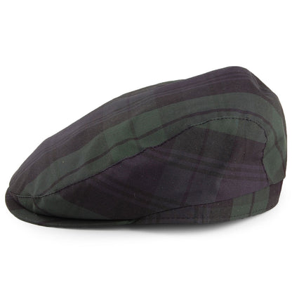 Casquette Plate en Coton Ciré British Millerain bleu marine-vert CITY SPORT