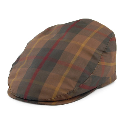 Casquette Plate en Coton Ciré British Millerain marron-olive CITY SPORT