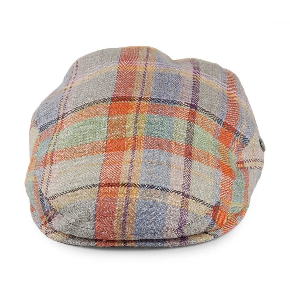 Casquette Plate Soie et Lin à Carreaux Pastel multicolore CITY SPORT