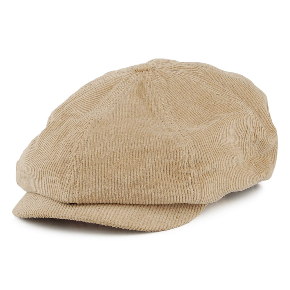 Casquette Gavroche Ajustable en Velours Côtelé Brood beige BRIXTON