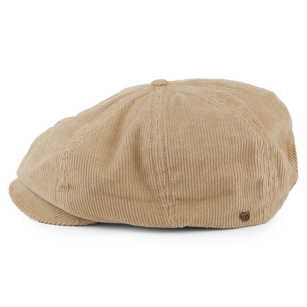Casquette Gavroche Ajustable en Velours Côtelé Brood beige BRIXTON