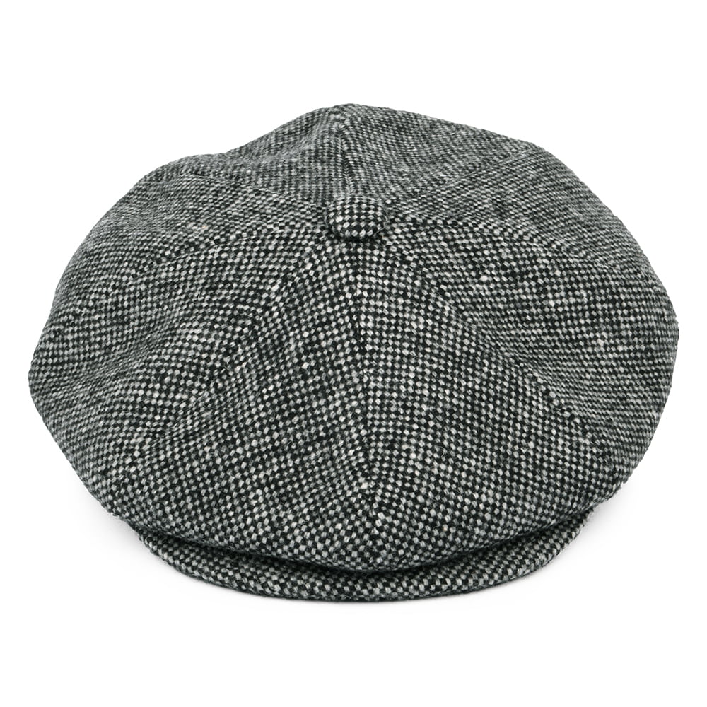 Casquette Gavroche Italienne en Tweed Galvin noir BAILEY