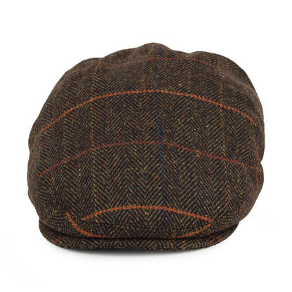 Casquette Plate à Carreaux Glasgow olive JAXON & JAMES