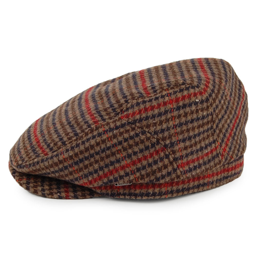 Casquette Plate Pied-de-Poule Ixia marron BARTS