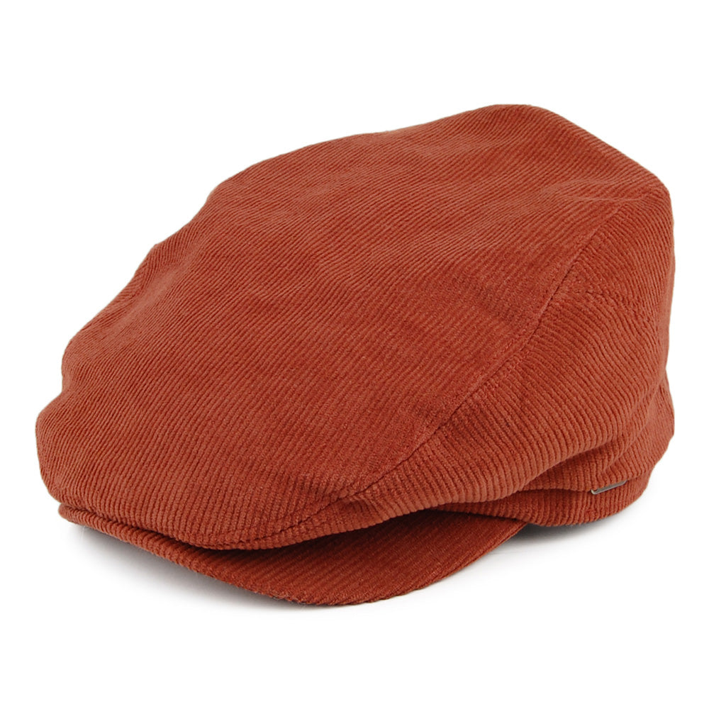 Casquette Plate en Velours Côtelé Ixia rouille BARTS