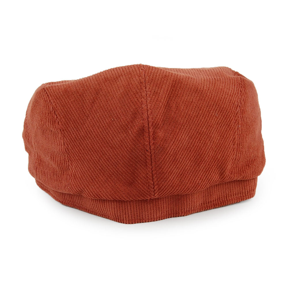 Casquette Plate en Velours Côtelé Ixia rouille BARTS