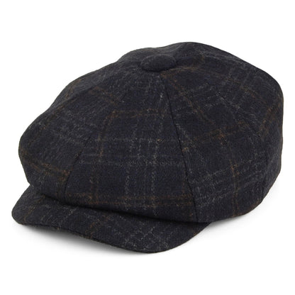 Casquette Gavroche à Carreaux Deanscroft bleu marine JOULES